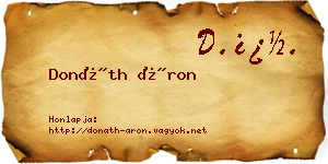 Donáth Áron névjegykártya
